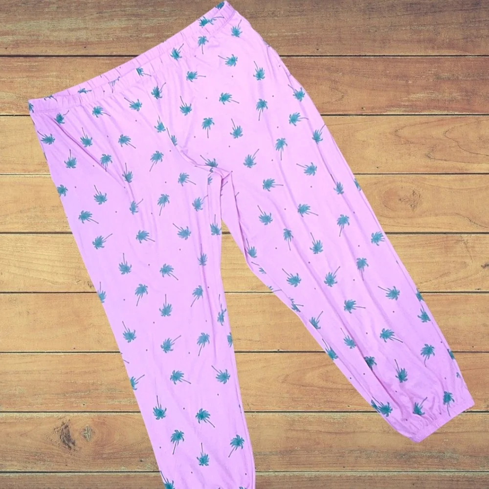 Joyspun Pajamas Palm Tree Set Cool Breeze Size 2X - Picture 5 of 10